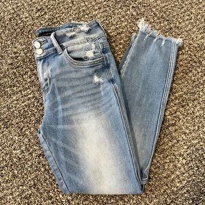 Flying monkey light wash skinny jeans